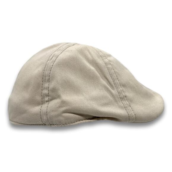 Beige Newsboy Flat Cap 100% Cotton Ivy Golf Cabbie Chauffeur Driver Bakers Hat - Picture 4 of 9